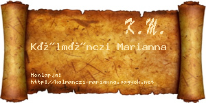 Kálmánczi Marianna névjegykártya